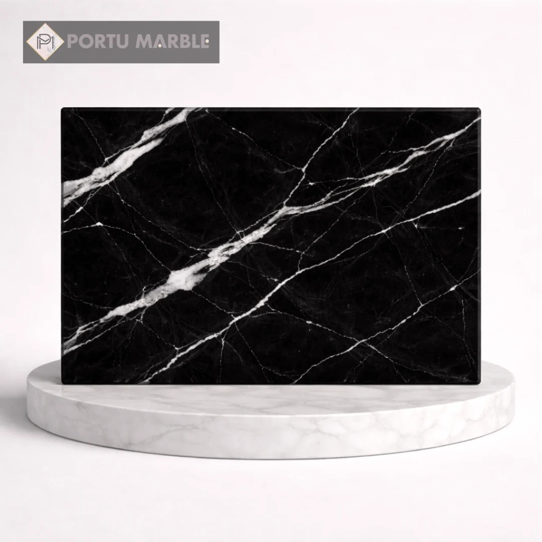 Nero Marquina Marble | Luxury Black Marble with White Veins